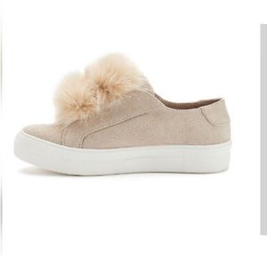 Candies Suede Slip On with Puff Detail